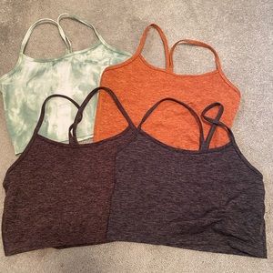 SET OF 4 Aerie the Hugger Built in Bra Tanks